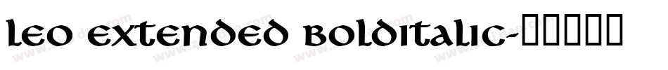 Leo Extended BoldItalic字体转换